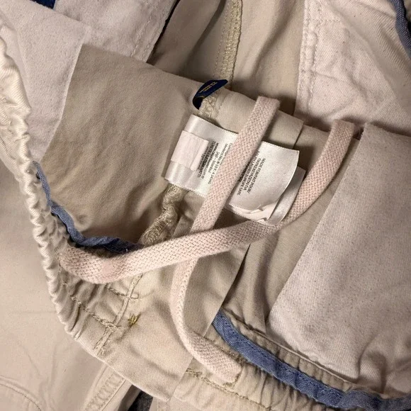 Polo Ralph Lauren Mens Large Tan Khaki Elastic Waist Pull On Twill Shorts - Picture 5 of 8